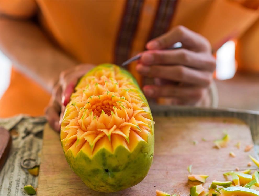 Thai fruit carving